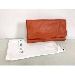 Pierotucci Leather Clutch Crossbody Strap Purse New